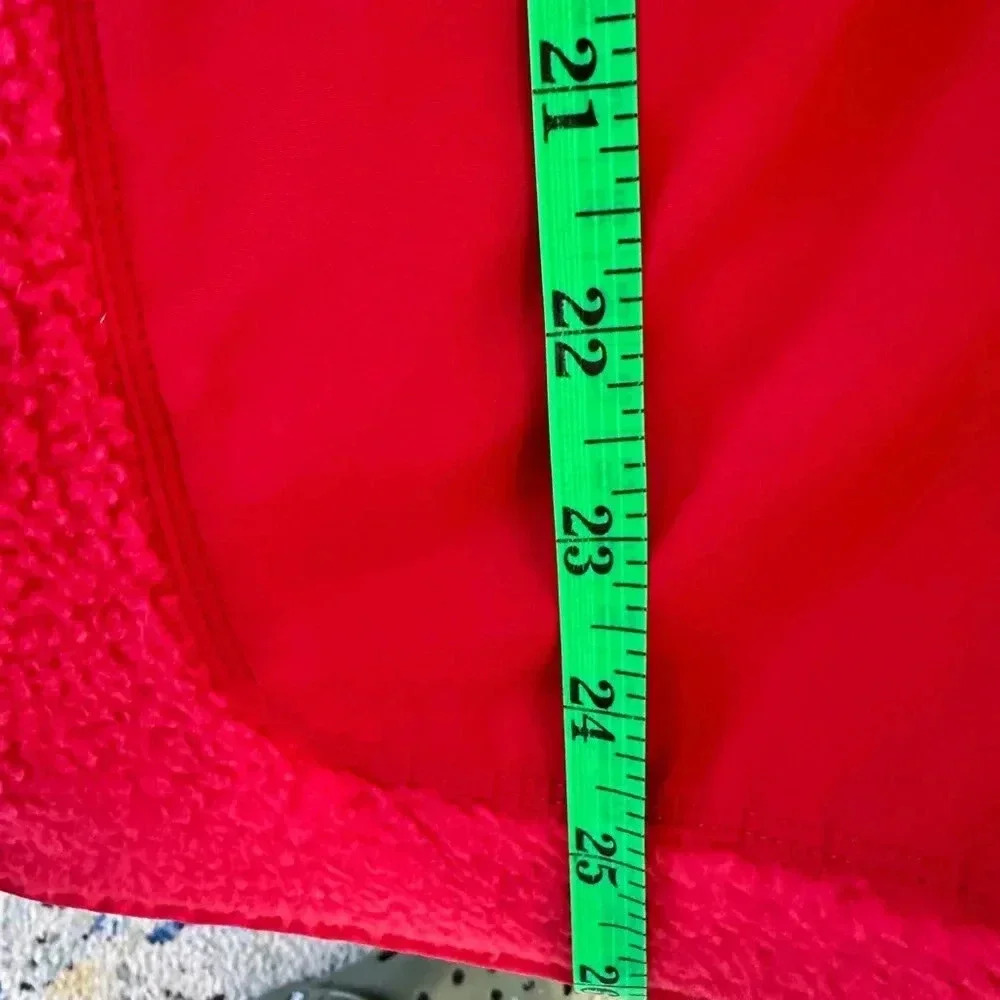 Talbots T By Talbots, Red Fleece Jacket ~ Size M - image 4